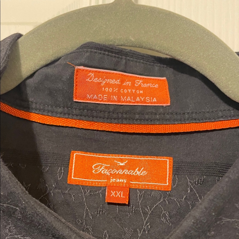 Faconnable Dark Button-Down Shirt - image 2